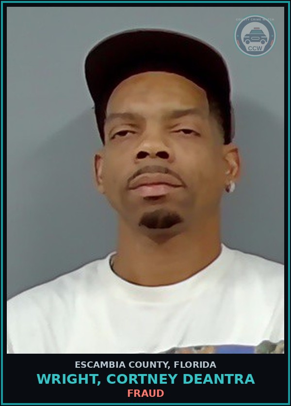 Booking mugshot of WRIGHT, CORTNEY DEANTRA in Escambia County