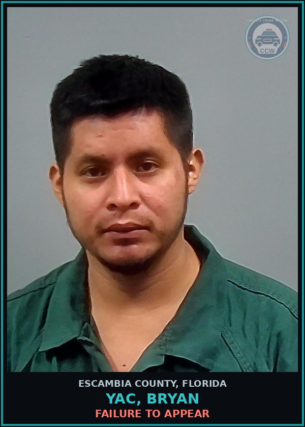 Booking mugshot of YAC, BRYAN in Escambia County