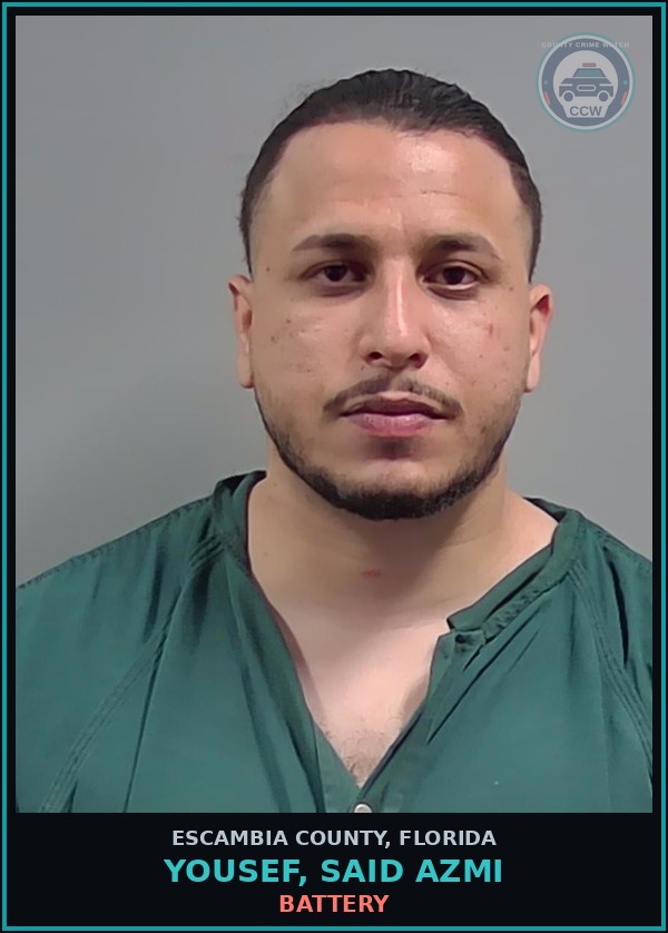 Booking mugshot of YOUSEF, SAID AZMI in Escambia County
