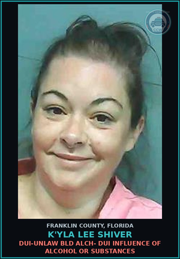 Booking mugshot of K'yla Lee Shiver in Franklin County