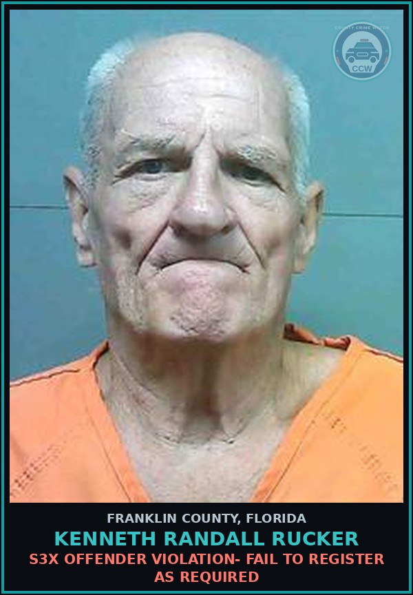 Booking mugshot of Kenneth Randall Rucker in Franklin County