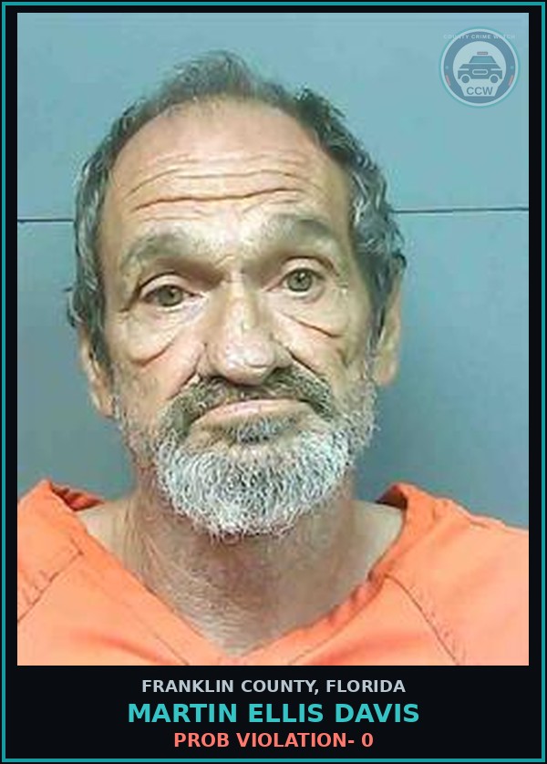Booking mugshot of Martin Ellis Davis in Franklin County