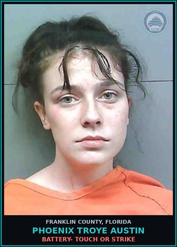 Booking mugshot of Phoenix Troye Austin in Franklin County