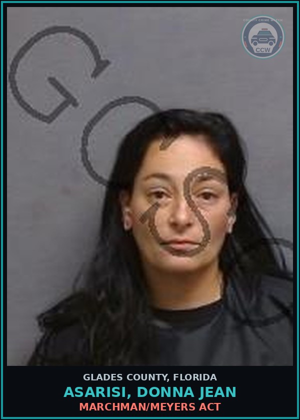 Booking mugshot of ASARISI, DONNA JEAN in Glades County