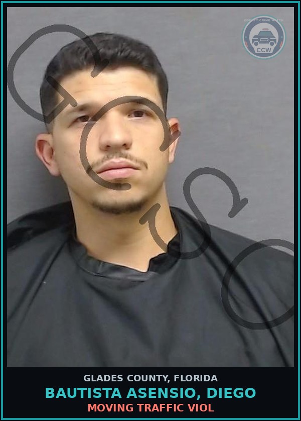Booking mugshot of BAUTISTA ASENSIO, DIEGO in Glades County