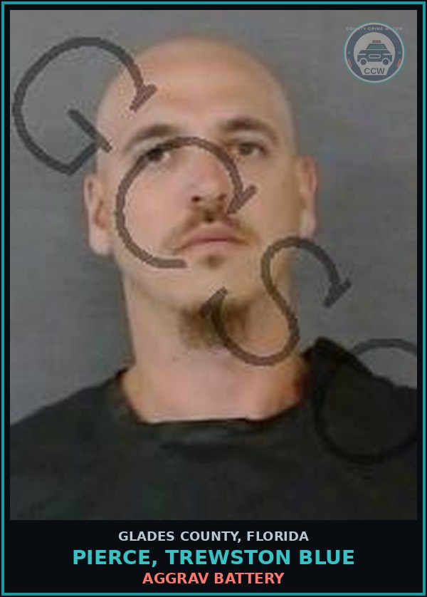 Booking mugshot of PIERCE, TREWSTON BLUE in Glades County