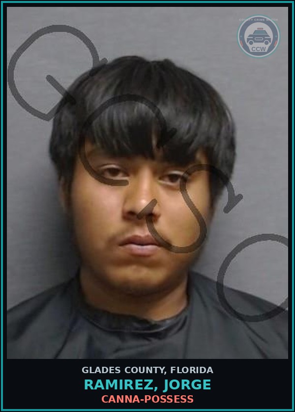 Booking mugshot of RAMIREZ, JORGE in Glades County