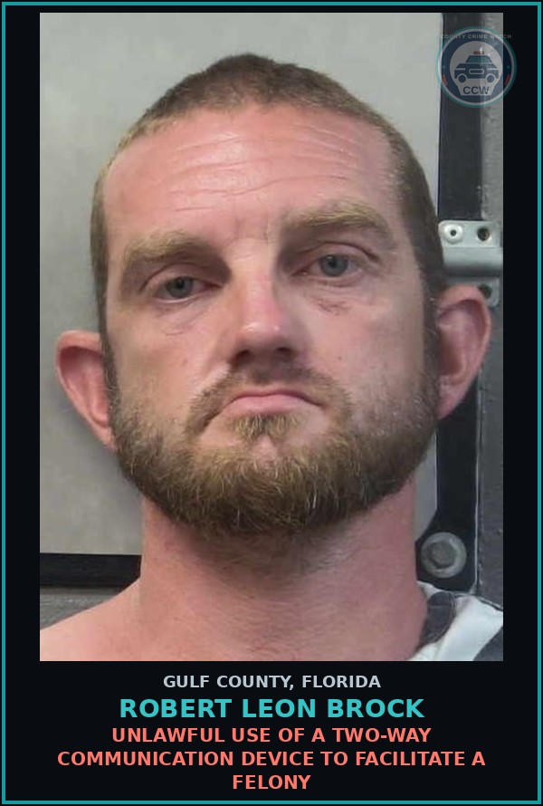 Booking mugshot of ROBERT LEON BROCK in Gulf County