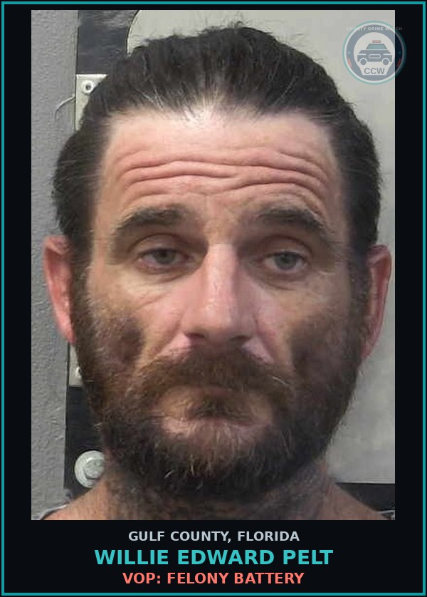 Booking mugshot of WILLIE EDWARD PELT in Gulf County