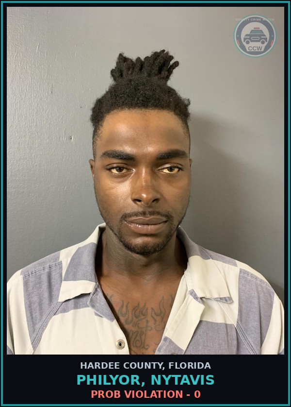 Booking mugshot of Philyor, Nytavis in Hardee County