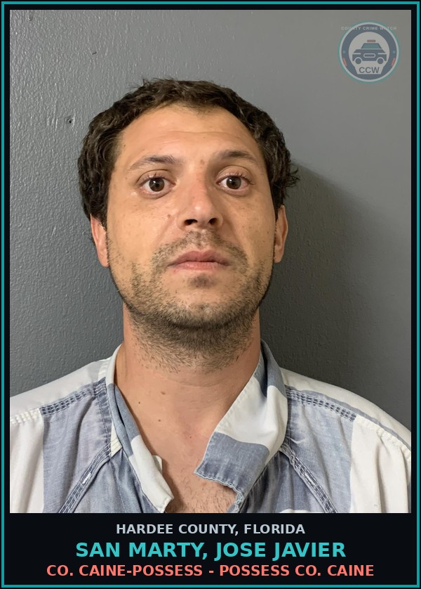 Booking mugshot of San Marty, Jose Javier in Hardee County