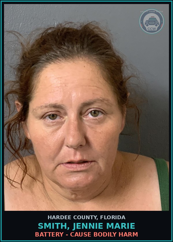 Booking mugshot of Smith, Jennie Marie in Hardee County