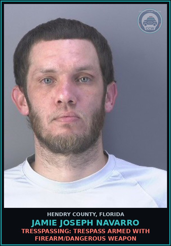 Booking mugshot of JAMIE JOSEPH NAVARRO in Hendry County