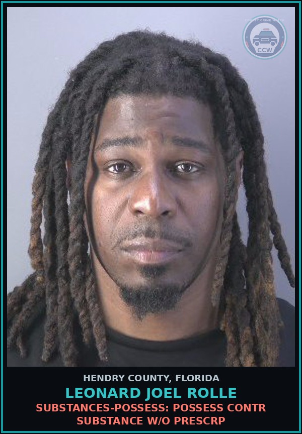 Booking mugshot of LEONARD JOEL ROLLE in Hendry County