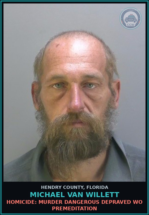 Booking mugshot of MICHAEL VAN WILLETT in Hendry County