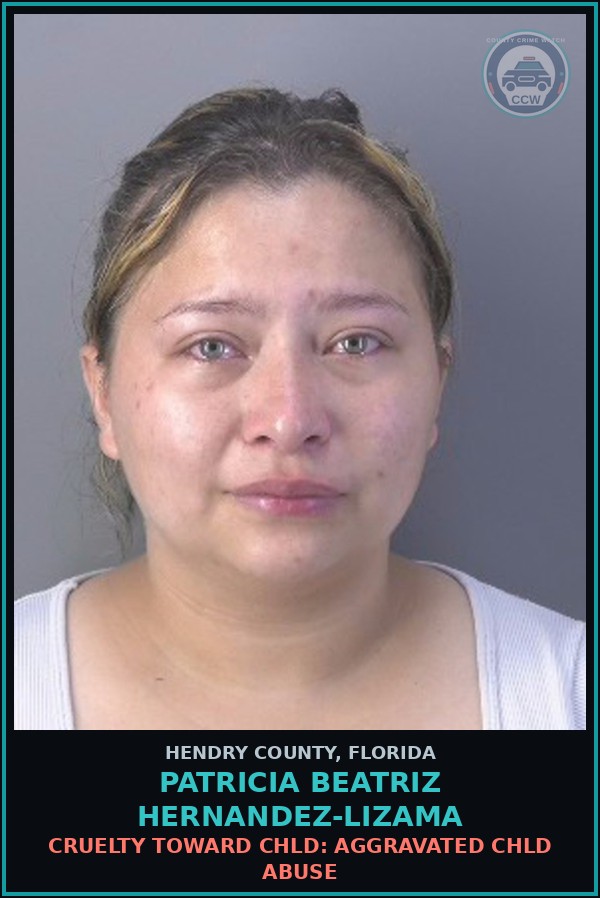 Booking mugshot of PATRICIA BEATRIZ HERNANDEZ-LIZAMA in Hendry County