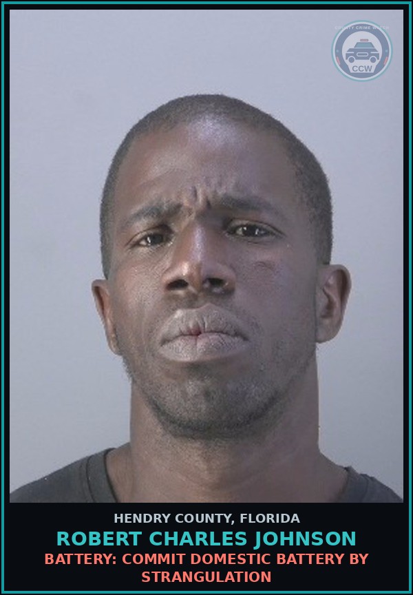 Booking mugshot of ROBERT CHARLES JOHNSON in Hendry County
