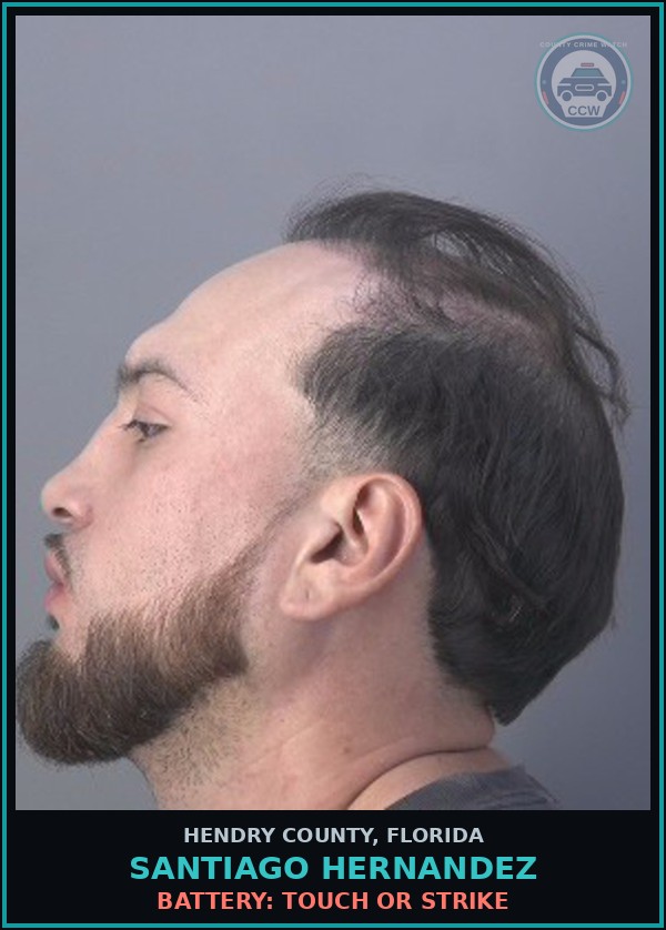 Booking mugshot of SANTIAGO HERNANDEZ in Hendry County