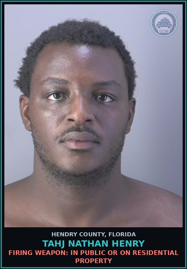Booking mugshot of TAHJ NATHAN HENRY in Hendry County