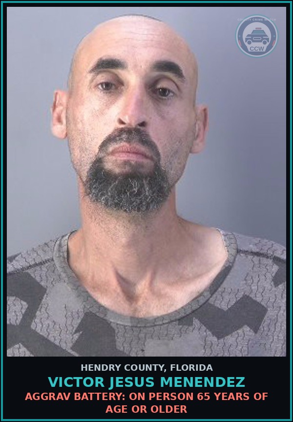 Booking mugshot of VICTOR JESUS MENENDEZ in Hendry County