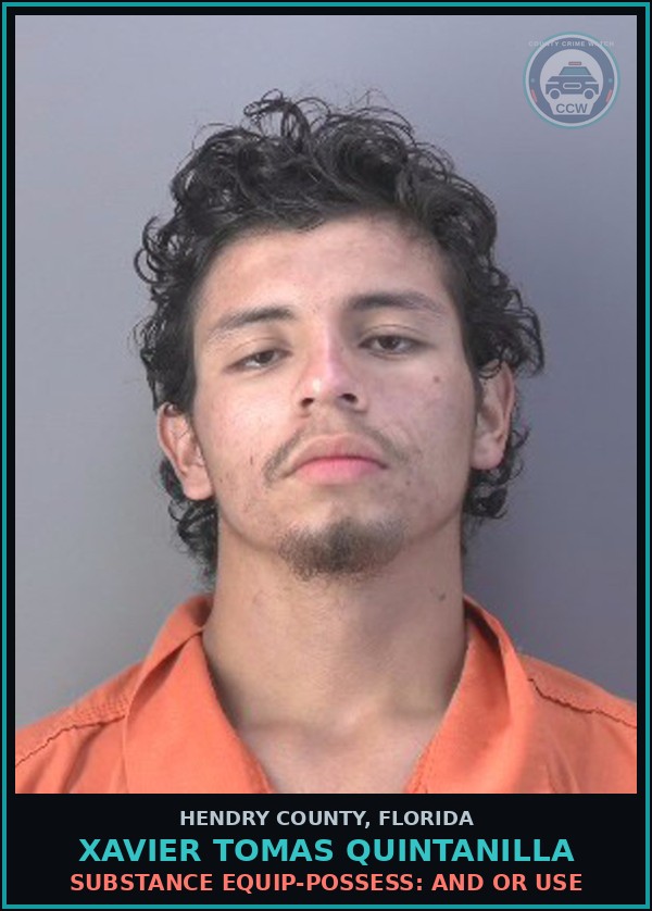 Booking mugshot of XAVIER TOMAS QUINTANILLA in Hendry County