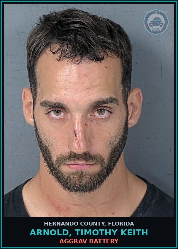 Booking mugshot of ARNOLD, TIMOTHY KEITH in Hernando County