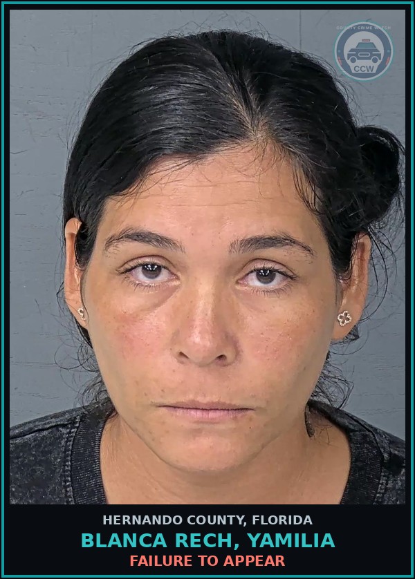 Booking mugshot of BLANCA RECH, YAMILIA in Hernando County