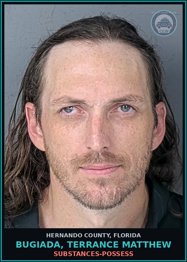 Booking mugshot of BUGIADA, TERRANCE MATTHEW in Hernando County