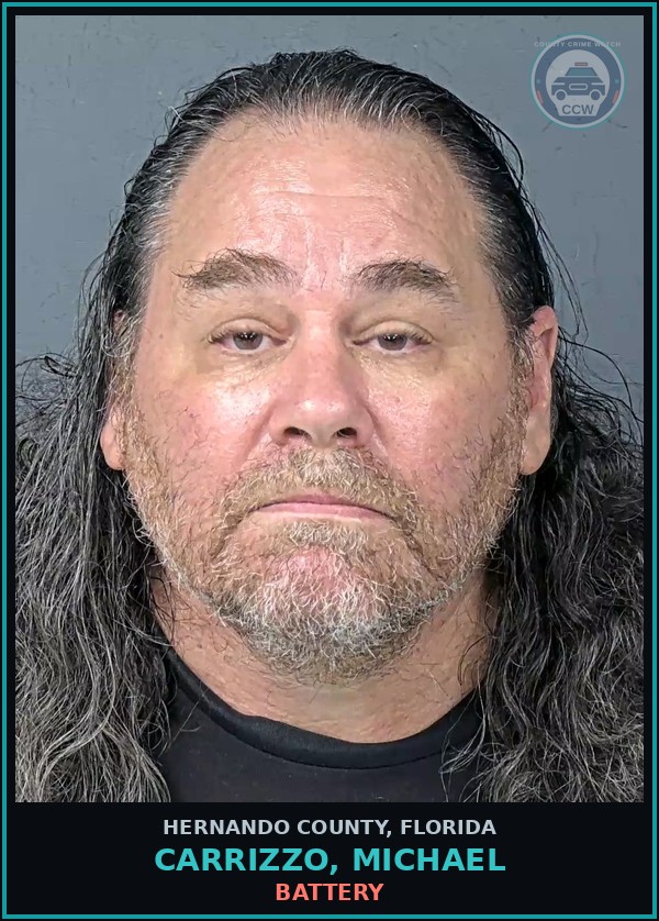 Booking mugshot of CARRIZZO, MICHAEL in Hernando County