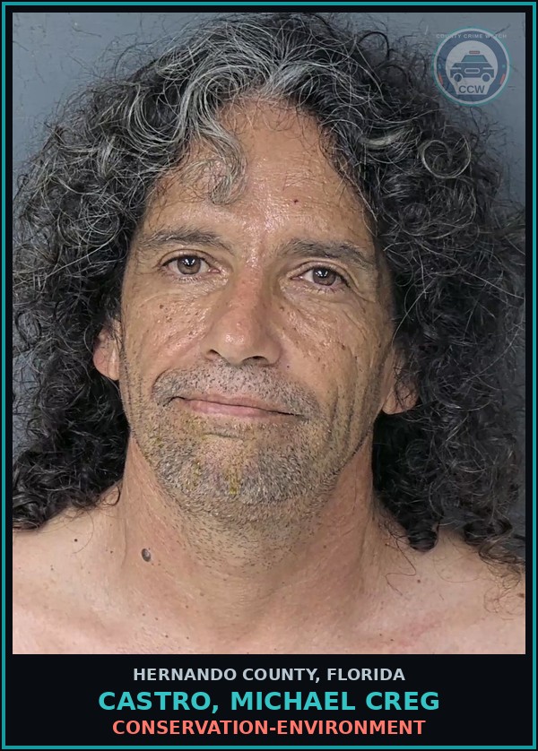 Booking mugshot of CASTRO, MICHAEL CREG in Hernando County