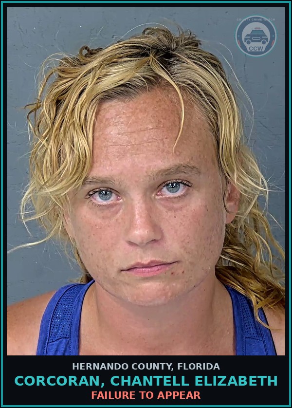 Booking mugshot of CORCORAN, CHANTELL ELIZABETH in Hernando County