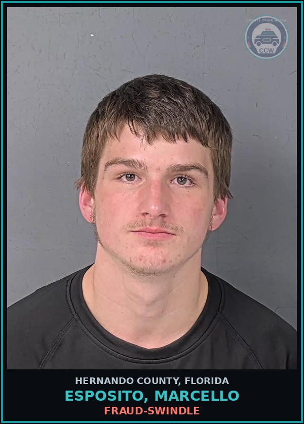 Booking mugshot of ESPOSITO, MARCELLO in Hernando County