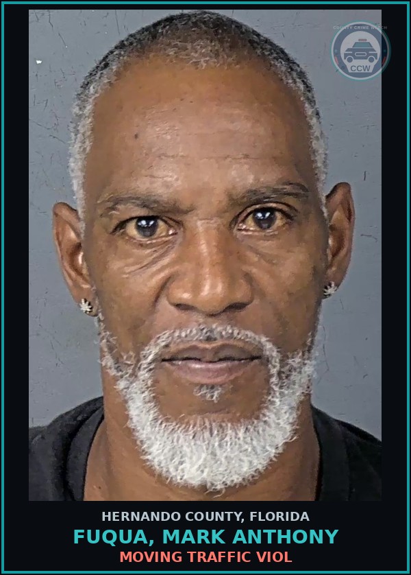 Booking mugshot of FUQUA, MARK ANTHONY in Hernando County