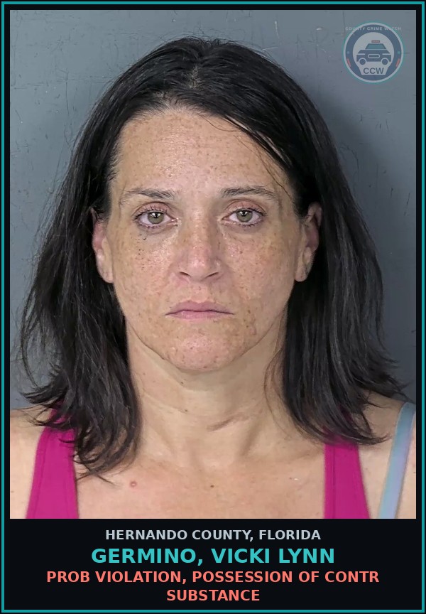 Booking mugshot of GERMINO, VICKI LYNN in Hernando County