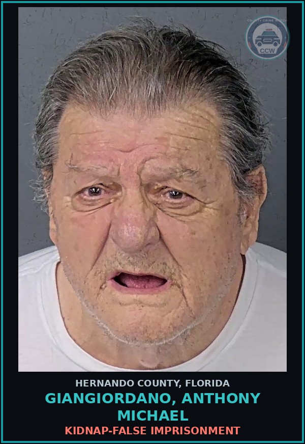 Booking mugshot of GIANGIORDANO, ANTHONY MICHAEL in Hernando County