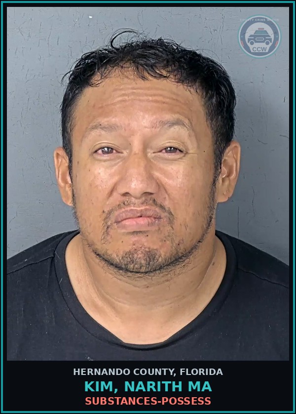 Booking mugshot of KIM, NARITH MA in Hernando County