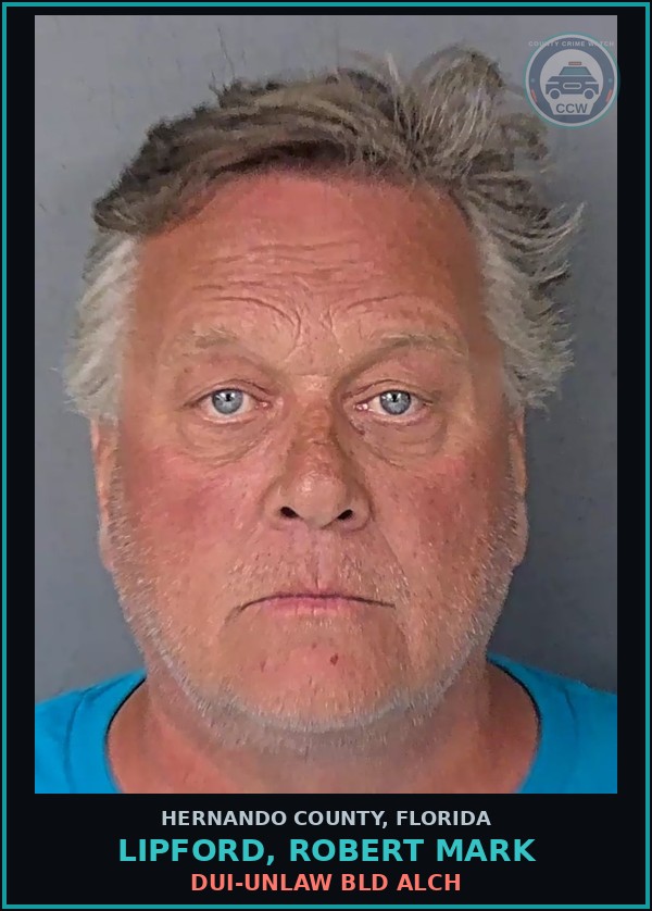 Booking mugshot of LIPFORD, ROBERT MARK in Hernando County