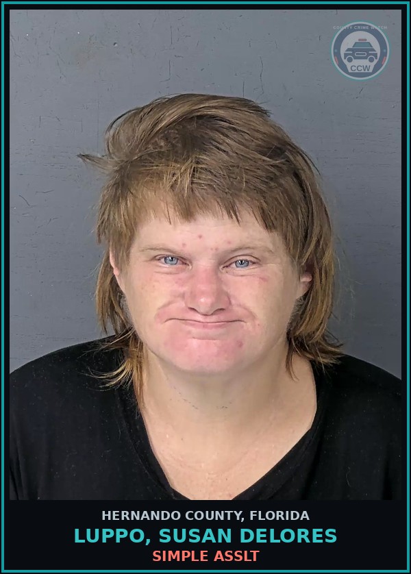 Booking mugshot of LUPPO, SUSAN DELORES in Hernando County