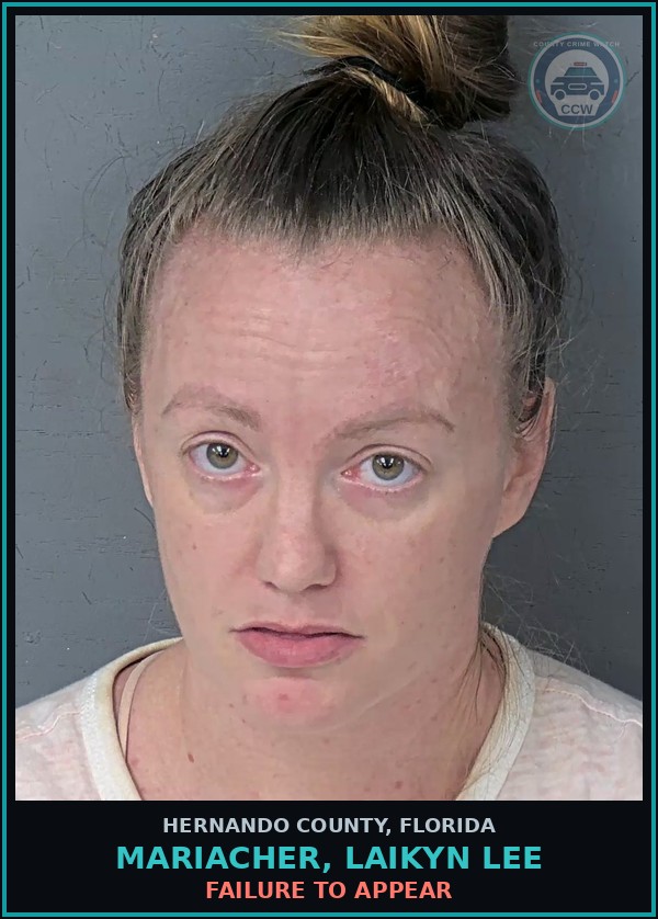 Booking mugshot of MARIACHER, LAIKYN LEE in Hernando County