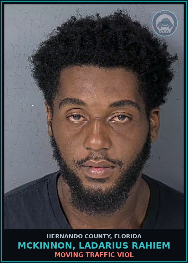 Booking mugshot of MCKINNON, LADARIUS RAHIEM in Hernando County