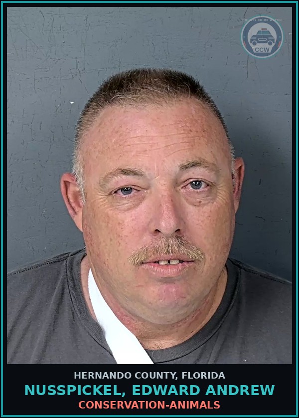 Booking mugshot of NUSSPICKEL, EDWARD ANDREW in Hernando County