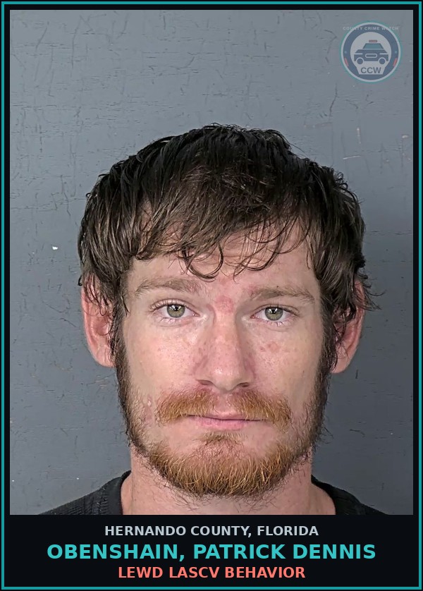 Booking mugshot of OBENSHAIN, PATRICK DENNIS in Hernando County