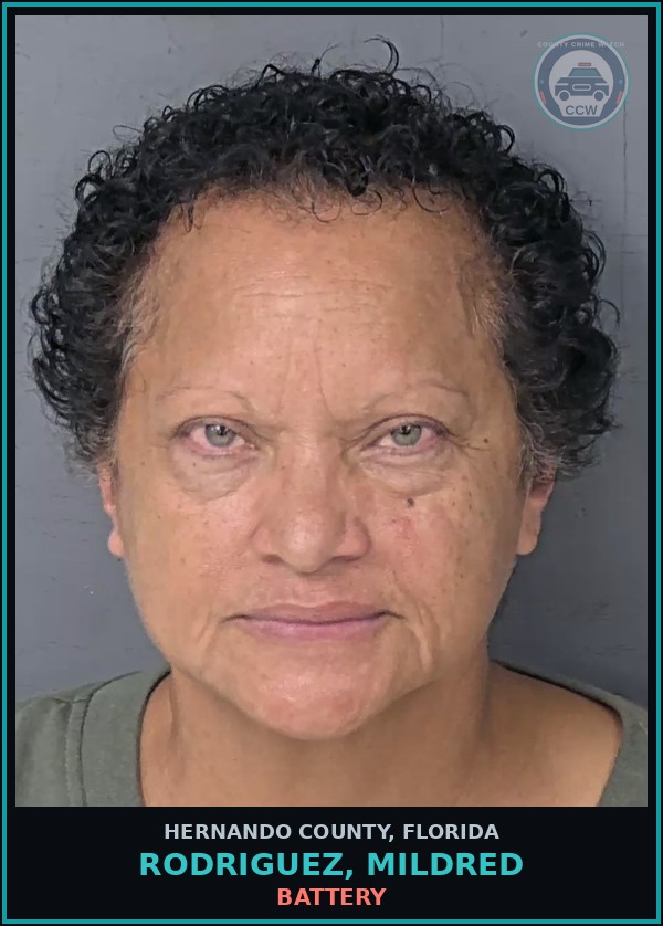 Booking mugshot of RODRIGUEZ, MILDRED in Hernando County