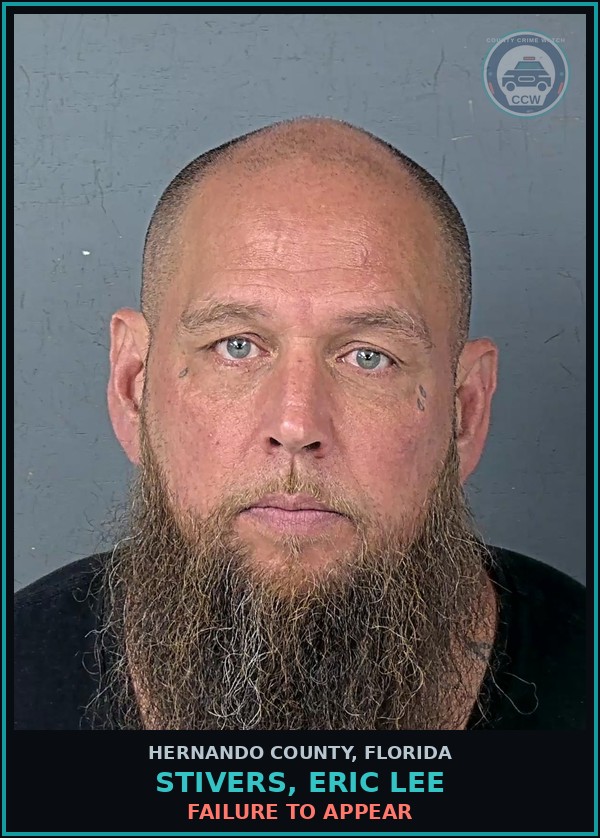Booking mugshot of STIVERS, ERIC LEE in Hernando County