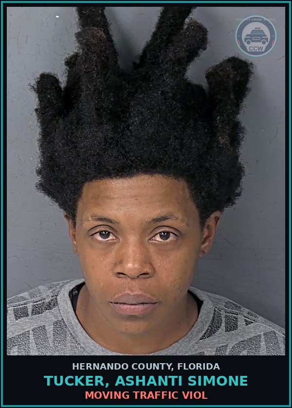 Booking mugshot of TUCKER, ASHANTI SIMONE in Hernando County