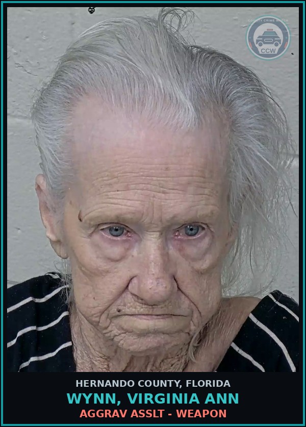 Booking mugshot of WYNN, VIRGINIA ANN in Hernando County