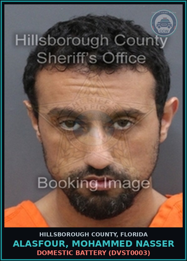 Booking mugshot of ALASFOUR, MOHAMMED NASSER in Hillsborough County