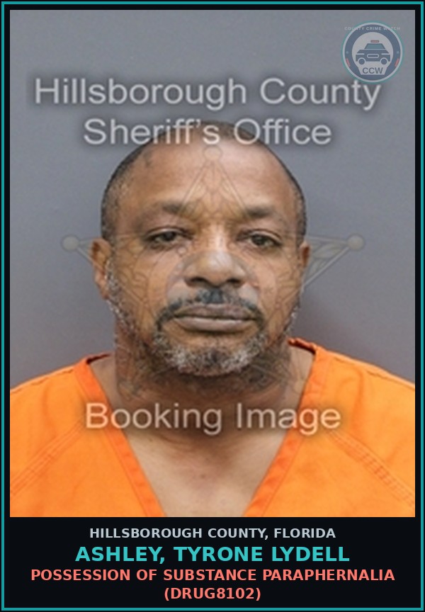 Booking mugshot of ASHLEY, TYRONE LYDELL in Hillsborough County