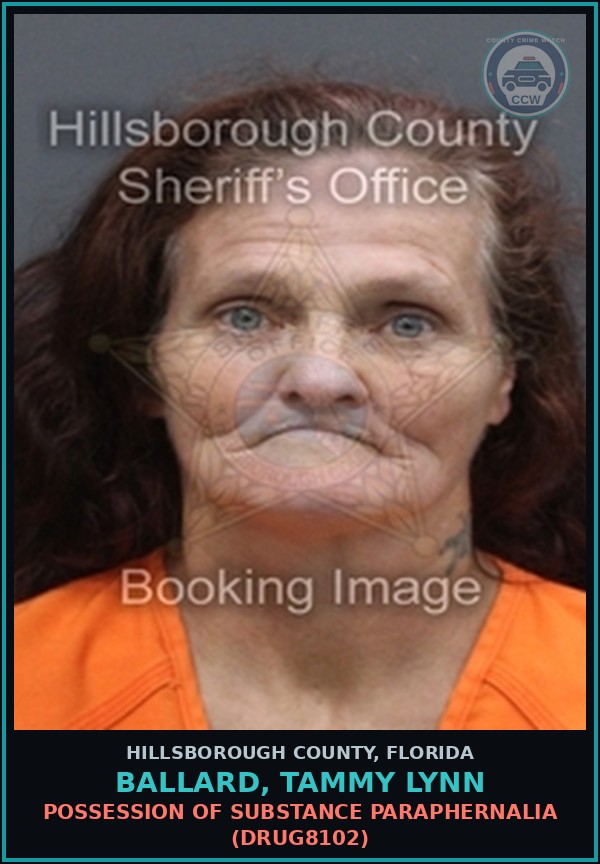 Booking mugshot of BALLARD, TAMMY LYNN in Hillsborough County