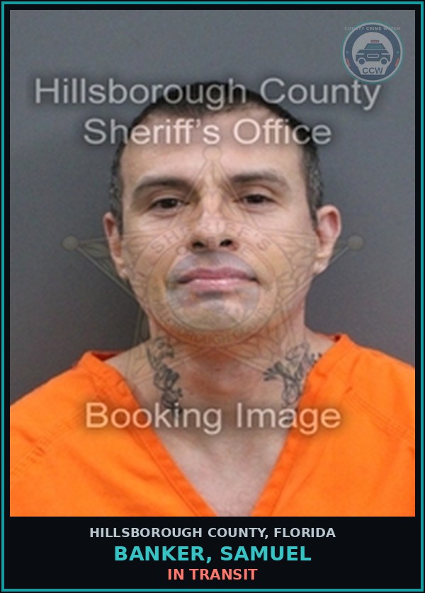 Booking mugshot of BANKER, SAMUEL in Hillsborough County